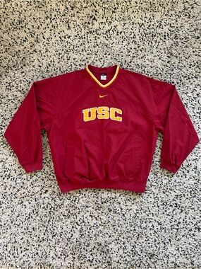 Nike USC Trojans Pullover Jacket Windbreaker Athletic Warm Up Men’s Size XL